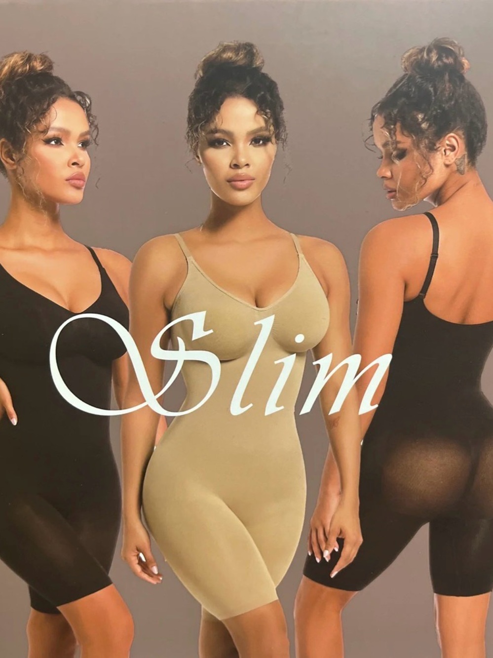 Slim Shaping Bodysuit - Black & Beige